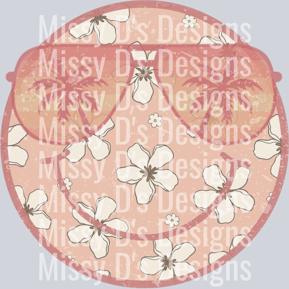 floral smiley sunglasses