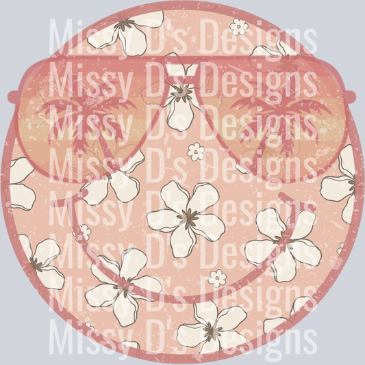 floral smiley sunglasses