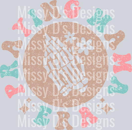 Distressed Praying Mama Era Pocket Design