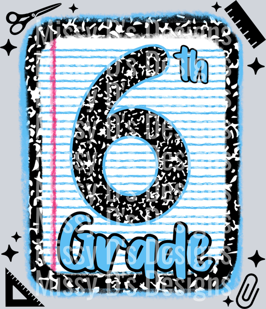 6th grade notebook paper