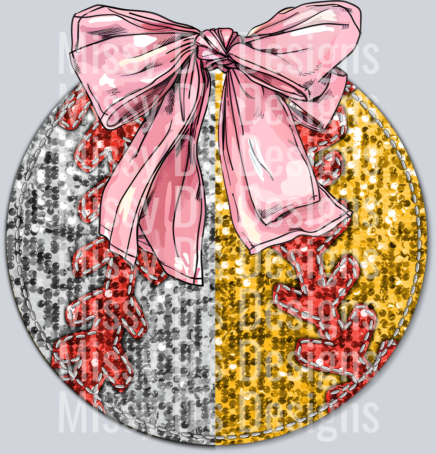 base soft pink bow