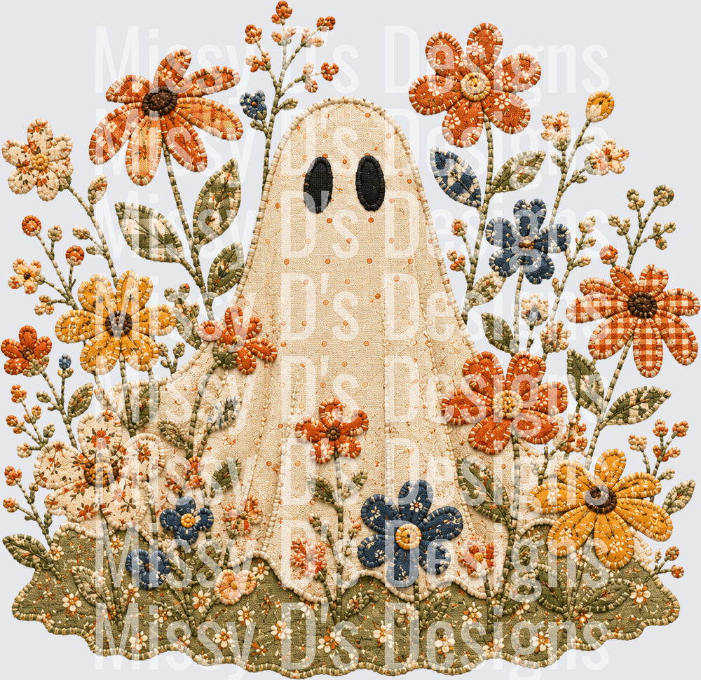 ghost and flowers