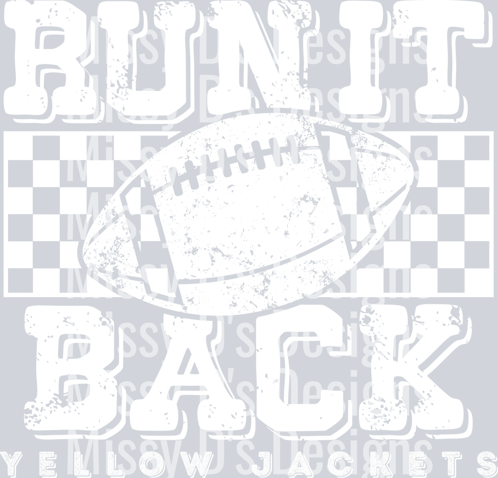 RunItBackCheckeredYelloJacketsWhite