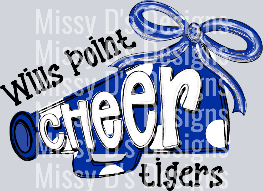wills point tigers blue megaphone