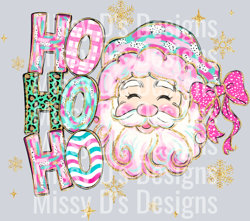 pink brushstroke santa png