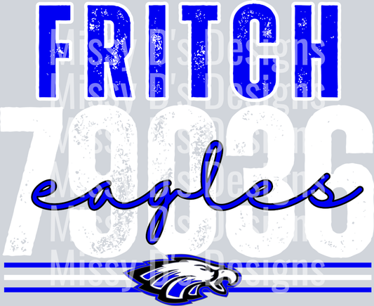 fritch eagles white outline