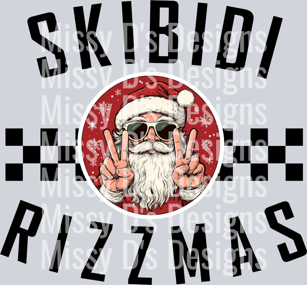 Skibidi Rizzmas Santa 300dpi