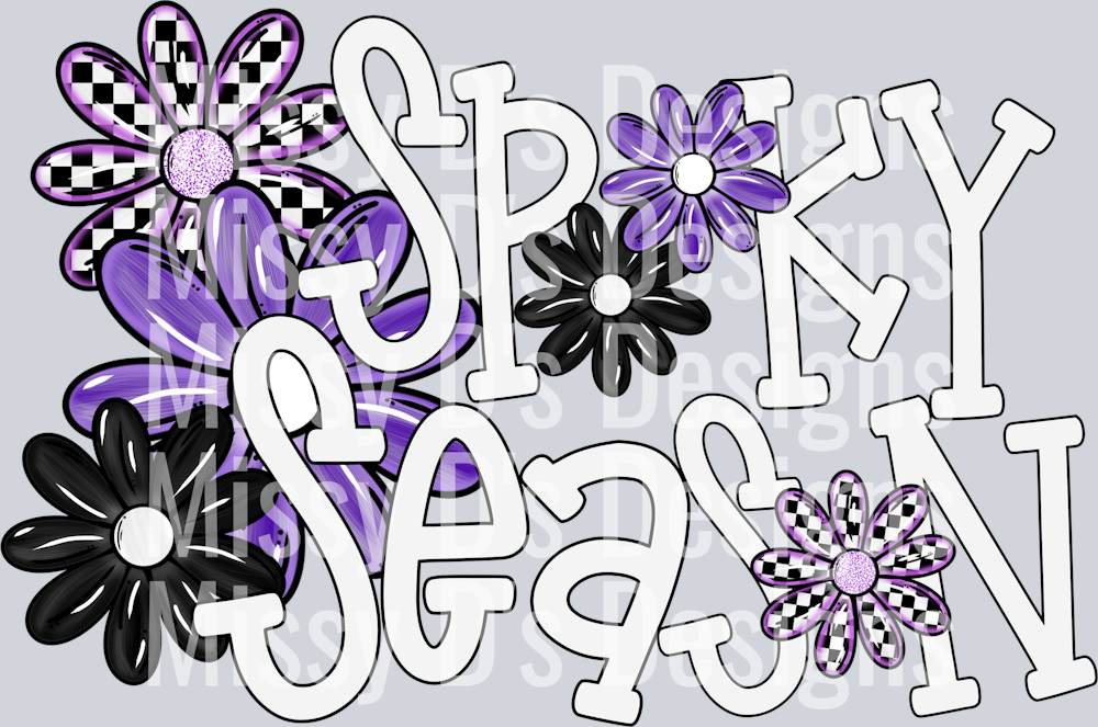 SPOOKY SEASON FLOWERS PURPE