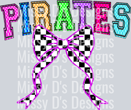 Pirates Checkered Coquette Neon