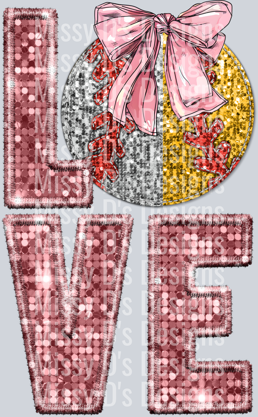 love base soft pink bow