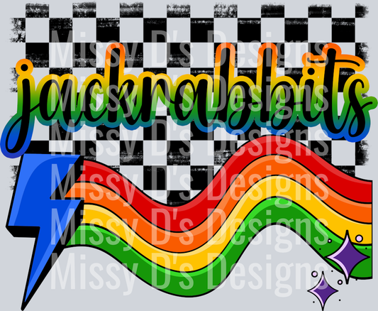 rainbow bolt jackrabbits
