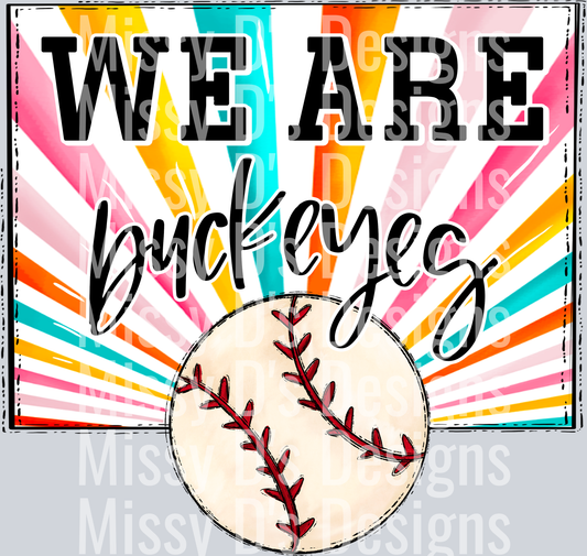 sunburst WE ARE buckeyes baseball