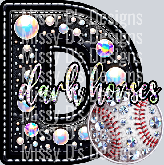 leather baseball dark horses