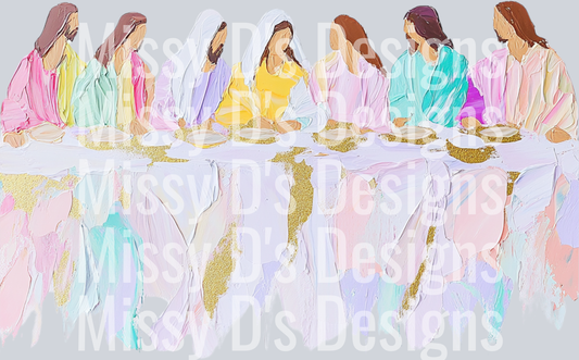 Last Supper Watercolor Easter 300dpi