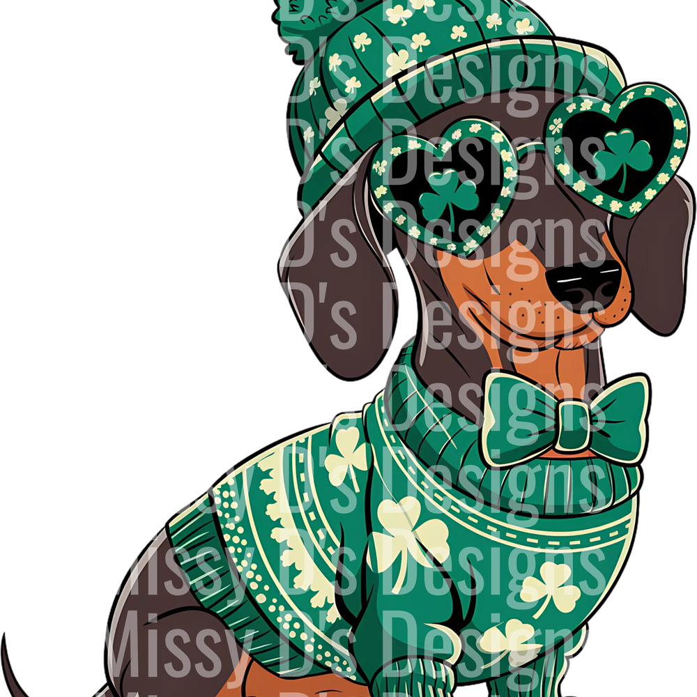 St. Patrick’s Day Dachshund Dog Png