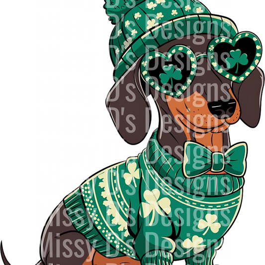 St. Patrick’s Day Dachshund Dog Png