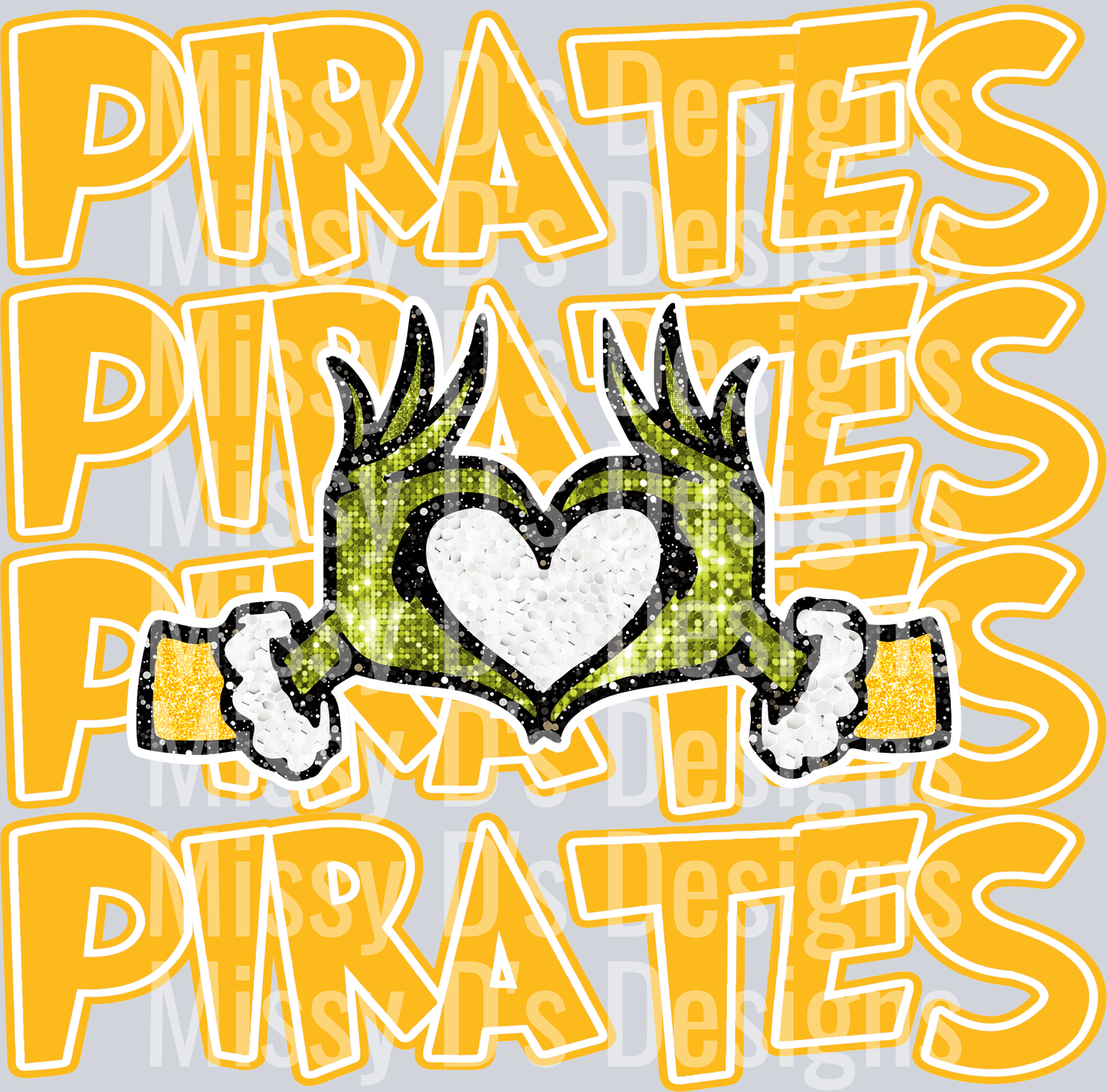 grinch heart pirates yellow