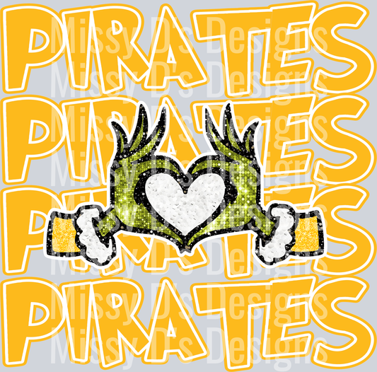 grinch heart pirates yellow