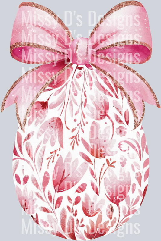 Easter Egg Bow Pink