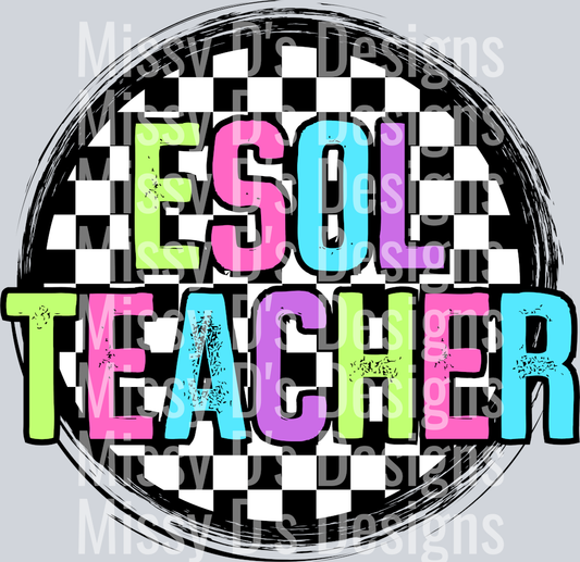 CheckeredCirclePinkESOLTeacher