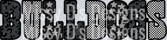 _bulldogs Leopard Checkered Stars