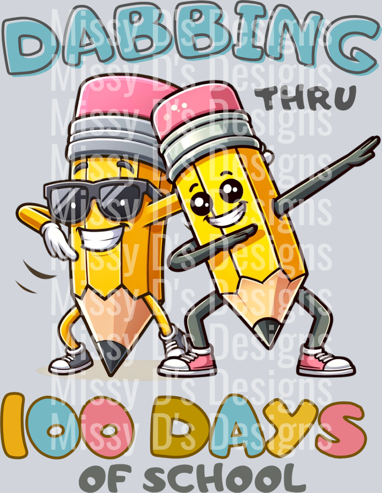 dabbing pencils 100 days of school