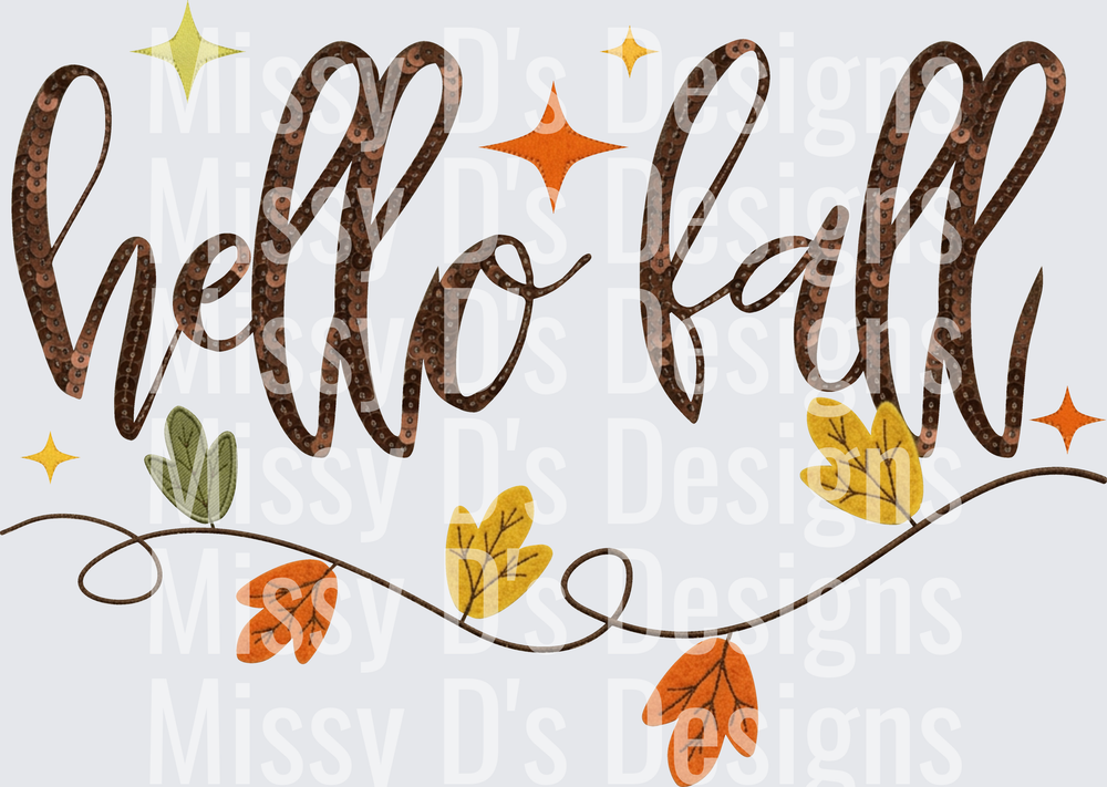 hello fall script faux emb hwds