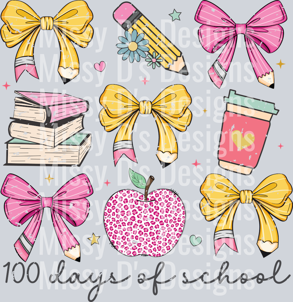 100DaysOfSchool-CoquetteBow-Retro