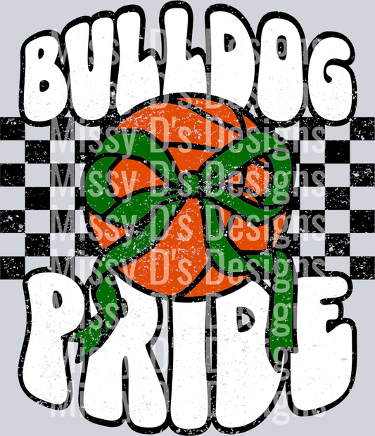 Green Basketball Bulldog Pride
