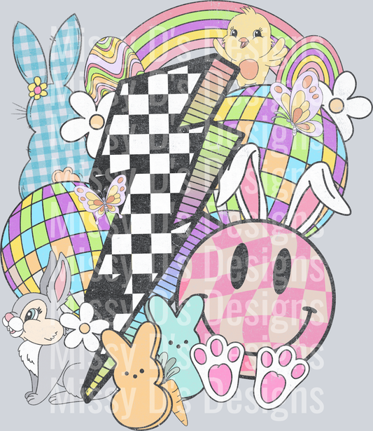 Easter Retro distressed