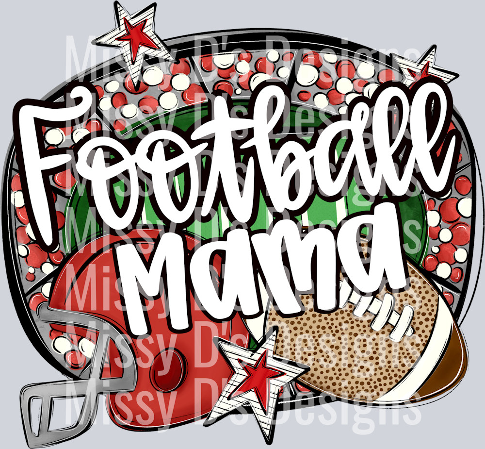 FOOTBALL MAMA  RED