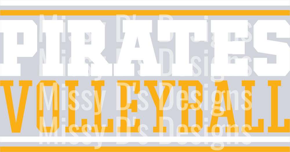 pirates white gold volleyball