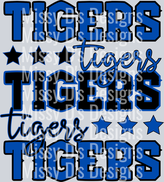 tigers stacked blueblack