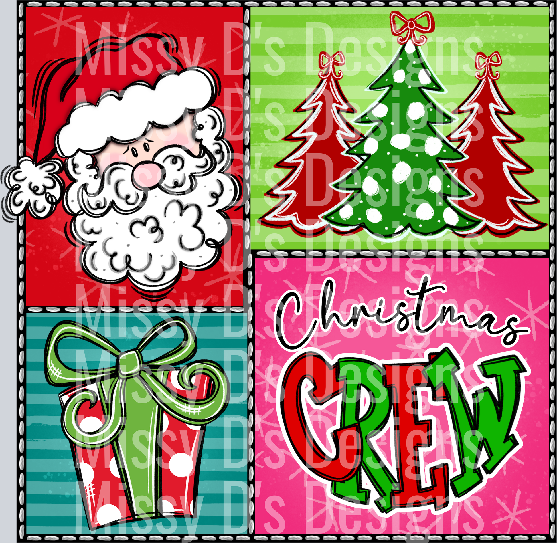 CHRISTMAS CREW SQUARE 1