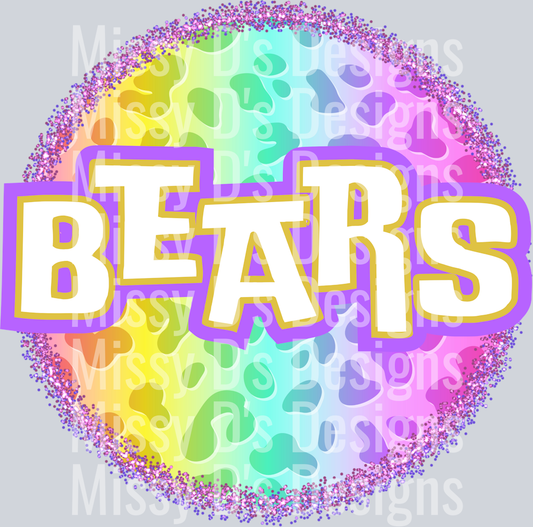 Bears bright neon mascot morgan day