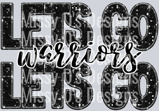 lets go warriors black