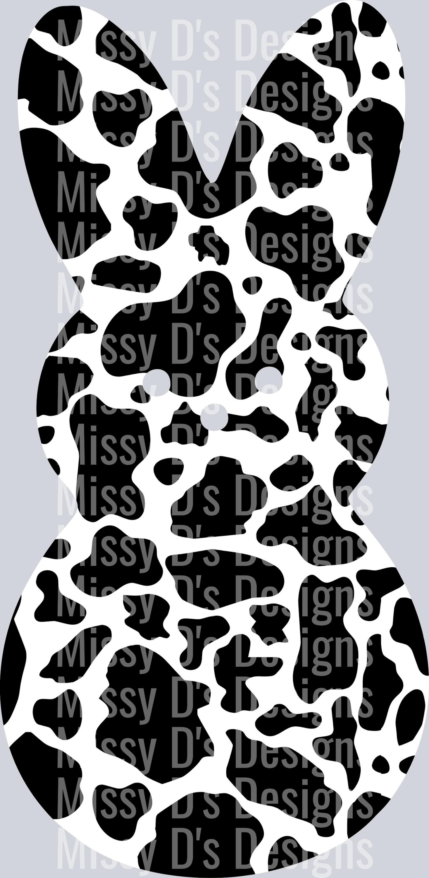 cow print easter bunny