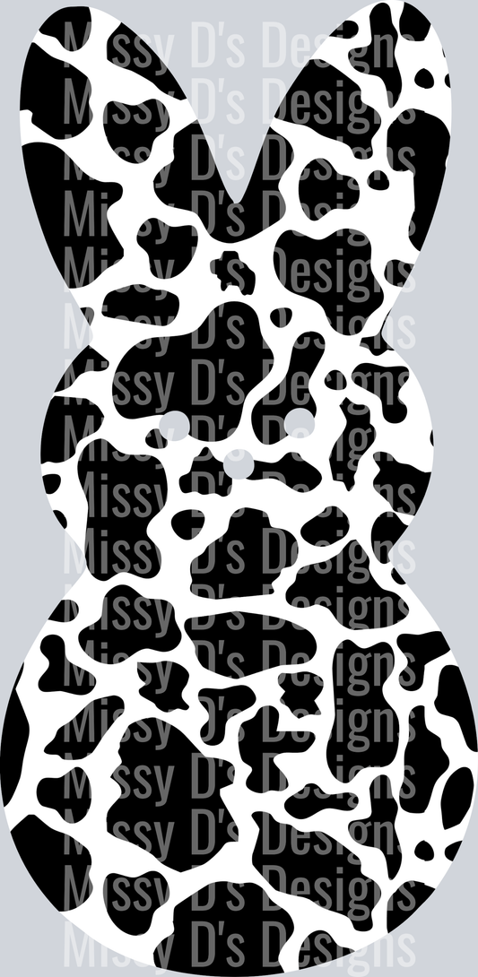 cow print easter bunny