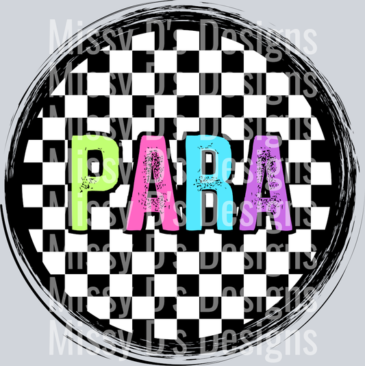 CheckeredCirclePinkPara