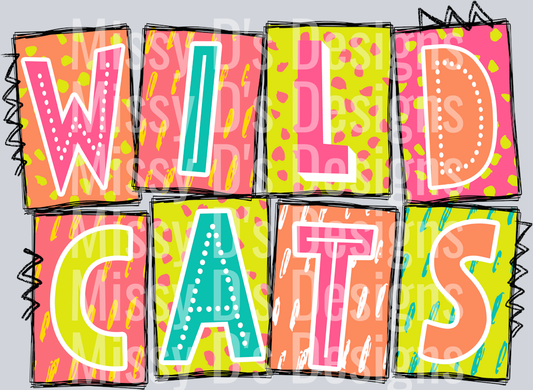 wildcats colorful boxes