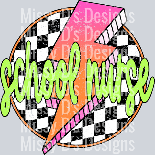 Checkered Lightning School Nurse