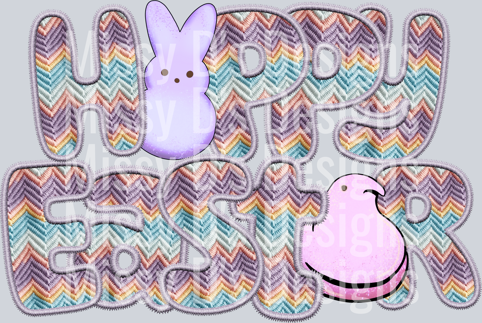 HOPPY EASTER SPRING EMBROIDERY bunny