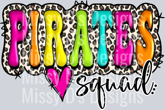 pirates squad colorful heart