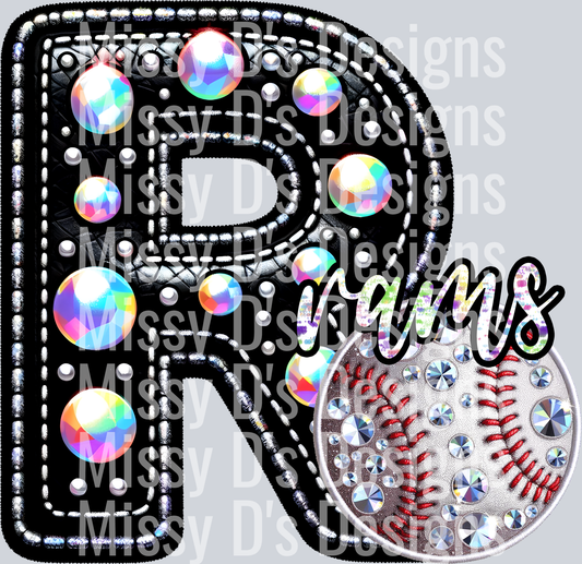leather baseball rams