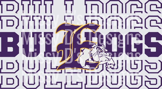Edgewood Bulldogs Stacked Mascot