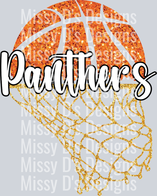 Basketball Net Faux Glitter Panthers
