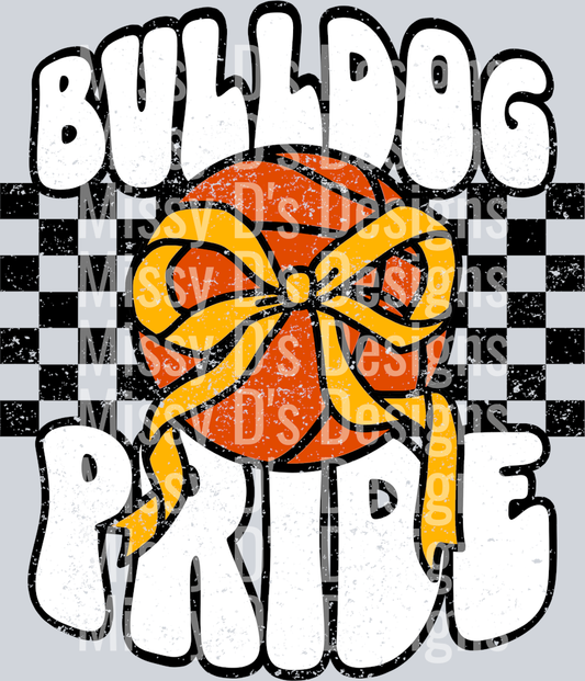 Yellow Basketball Bulldog Pride