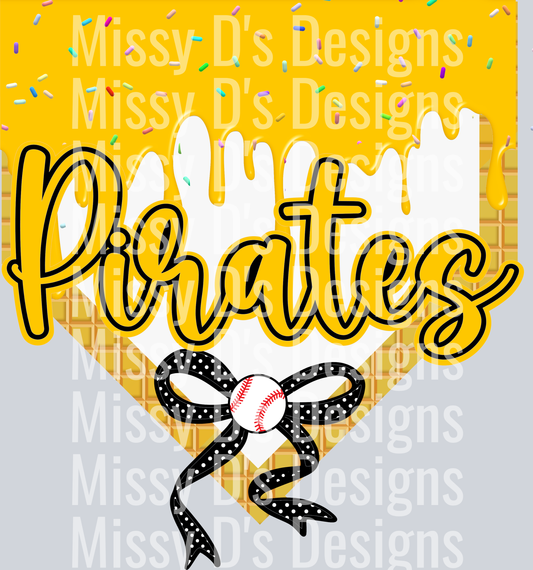 Pirates Baseball Coquette Drip