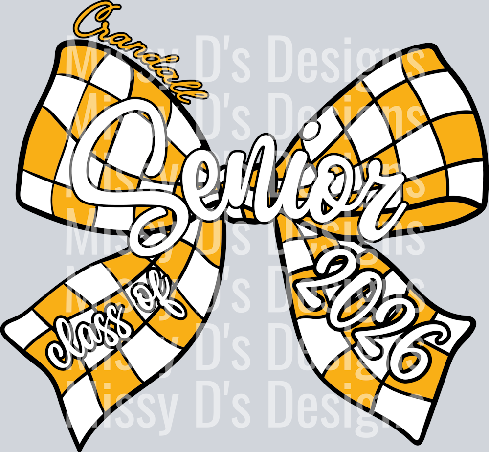 crandall senior classs of 2026 checkered bow