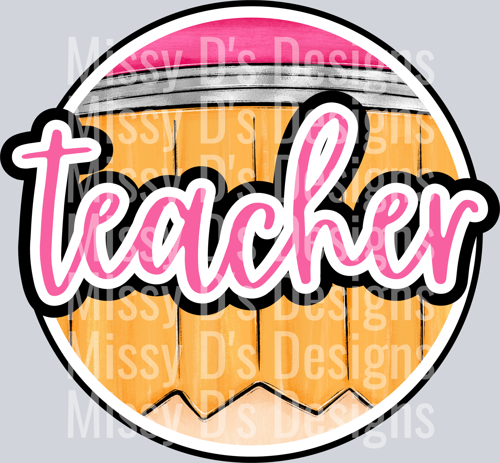 teacher pencil pink